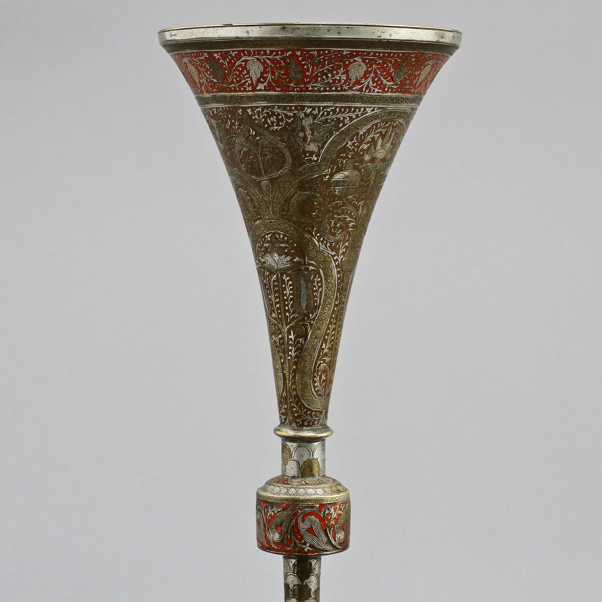 BÄGARE, 2 st, förtent mässing, troligen Ryssland, 1800-tal.