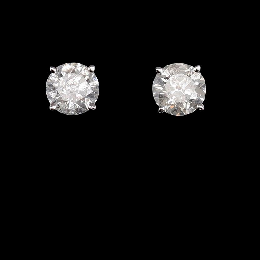 ÖRHÄNGEN, 1 par, 14 k vitguld, briljantslipade diamanter tot 0.75 ct.