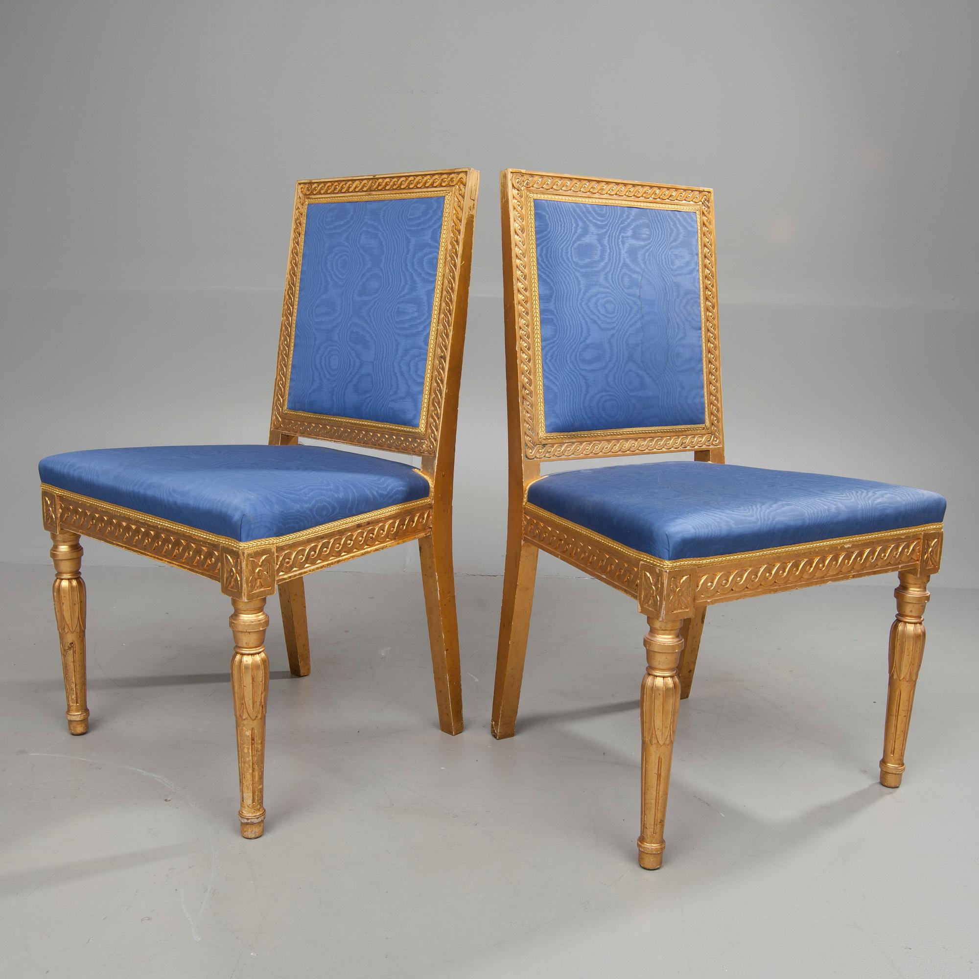 STOLAR, ett par, gustaviansk stil, sekelskiftet 18/1900.