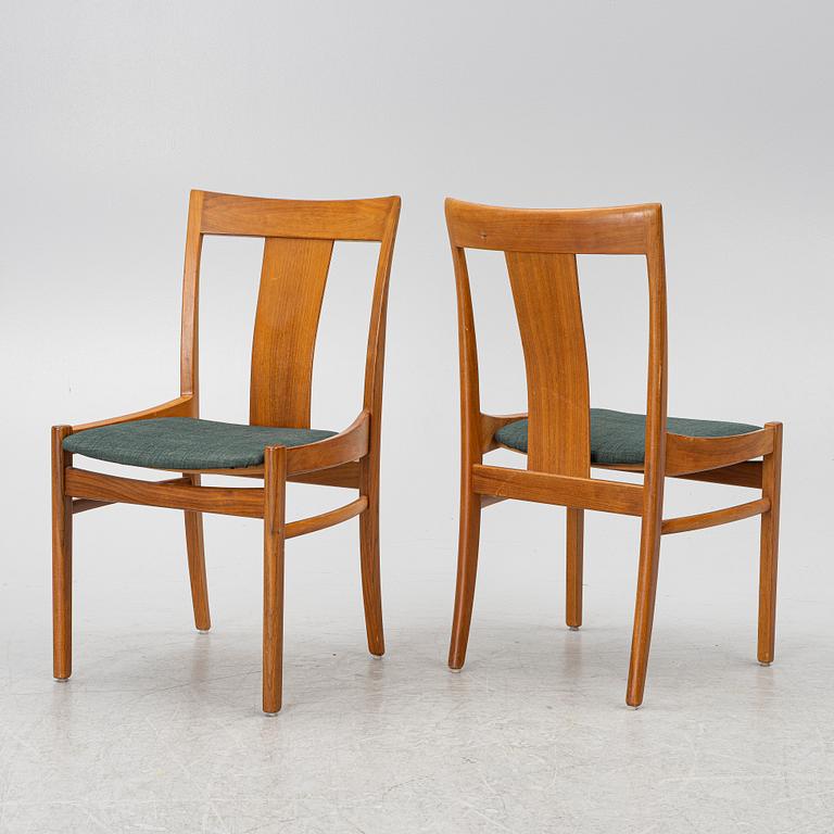 Carl-Evert Ekström, dining table with four chairs, AB Johansson & söner, Hyssna. Mid-20th century.