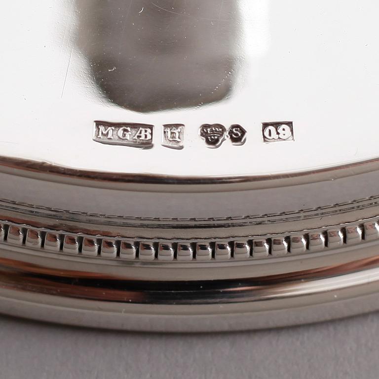 LJUSSTAKAR, 1 par, silver, MGAB, Uppsala, 1966.