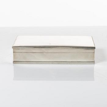 Cigarette/cigar box, silver 835, Swedish import marks, first half of the 20th century.