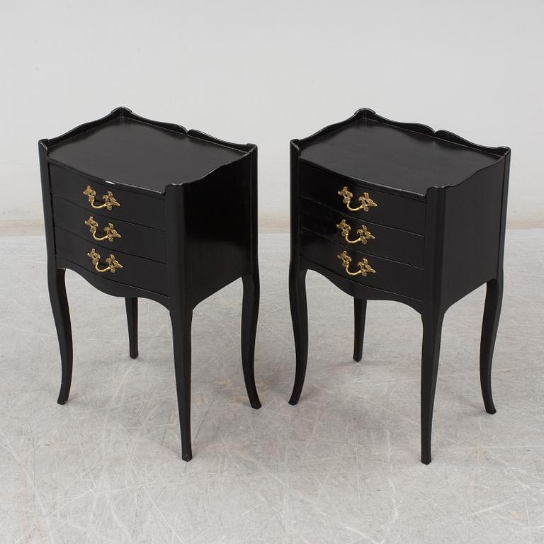 SÄNGBORD, ett par, 1900-talets andra hälft.