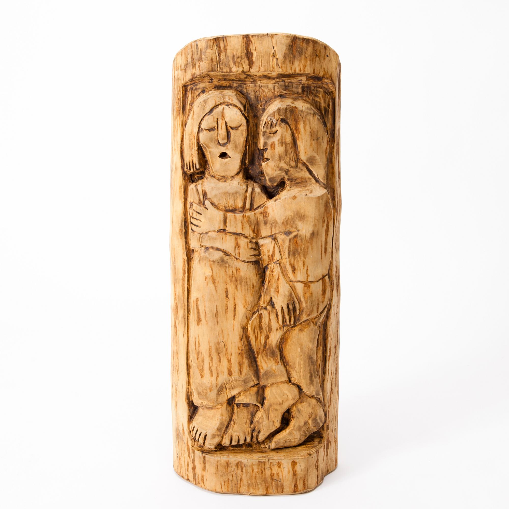 AARNE PALDANIUS, träskulptur, signerad och daterad 1976.