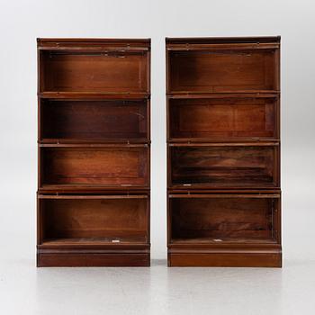 Bookcase, 8 modules. Early 20th century.