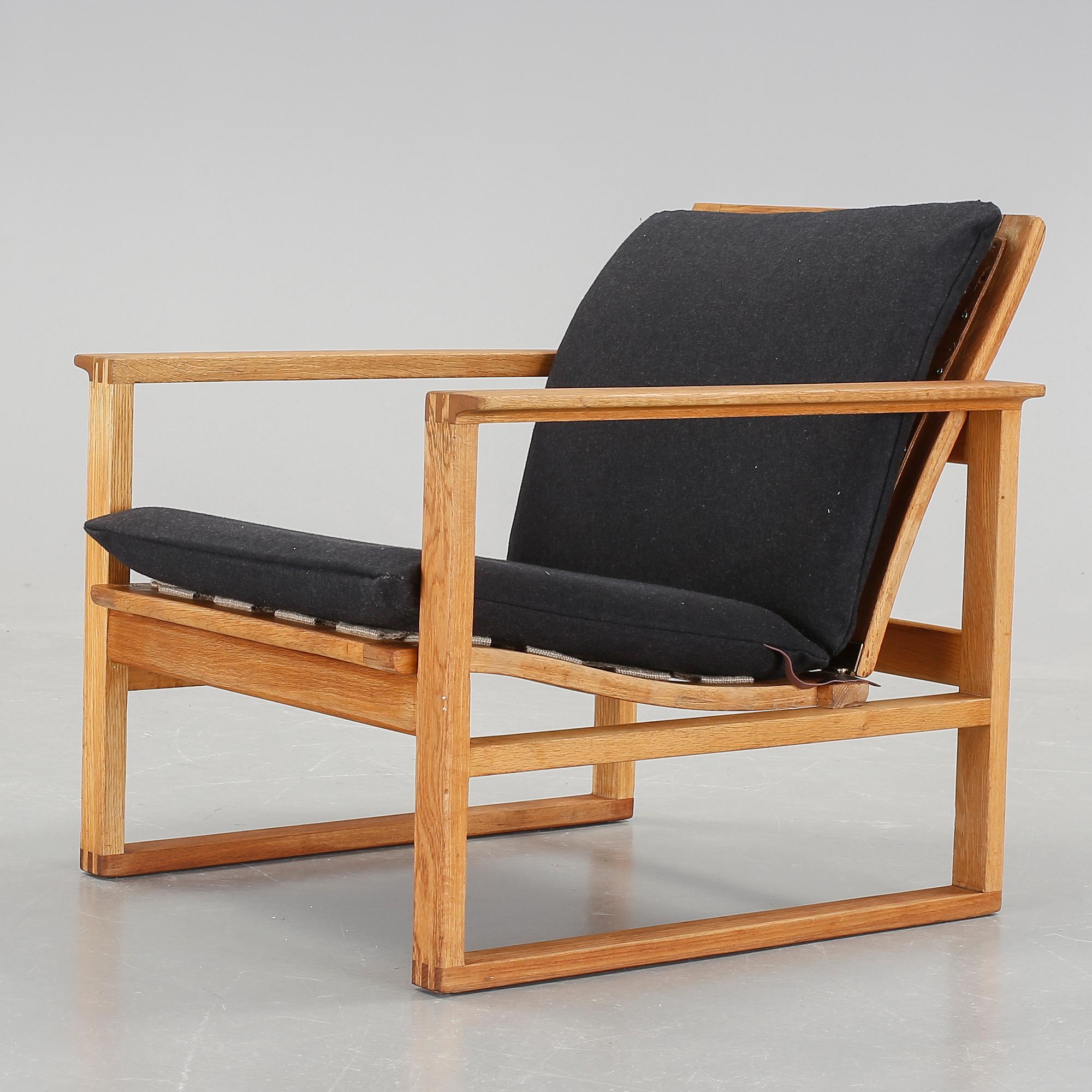 BØRGE MOGENSEN, fåtölj, "Slädestolen modell 2256", Fredericia Möbelfabrik.