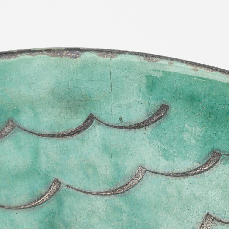 Wilhelm Kåge, bowl, stoneware, "Argenta", Gustavsberg.