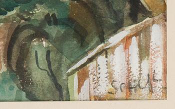 Jules Schyl, blandteknik, signed.