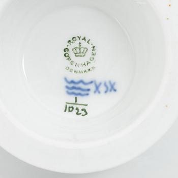 A 26 piece porcelain coffee service, full lace 'Musselmalet', Royal Copenhagen, Denmark.