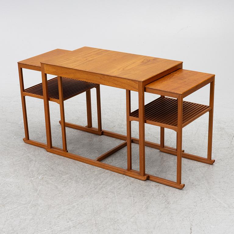 Carl Malmsten, a nest of three 'Släden' tables.