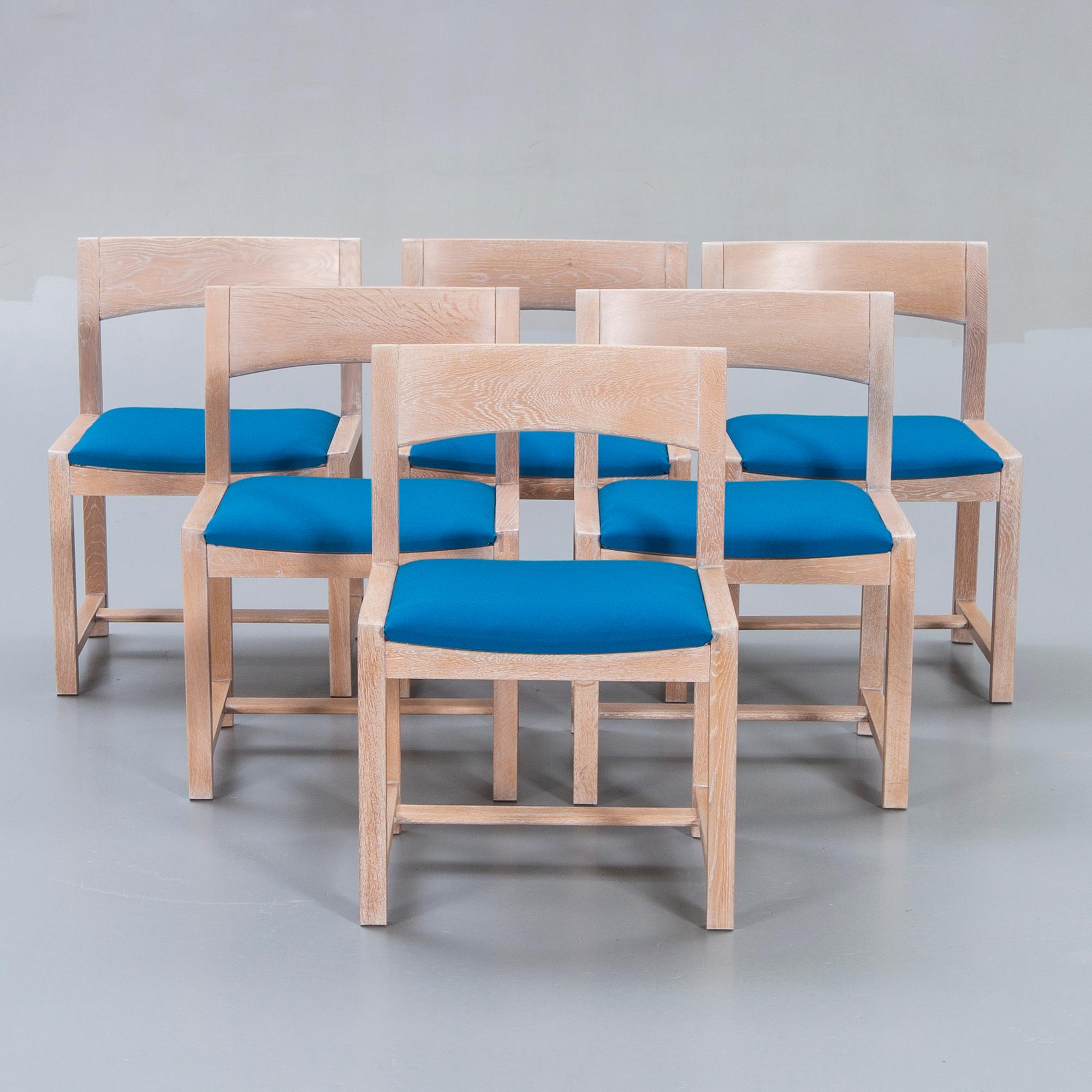 A Danish 1960s dining table and 6 chairs,