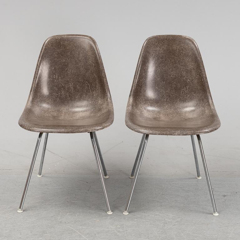 Two 'DSX' chairs by Charles and Ray Eames for Herman Miller, second half of the 20th century.