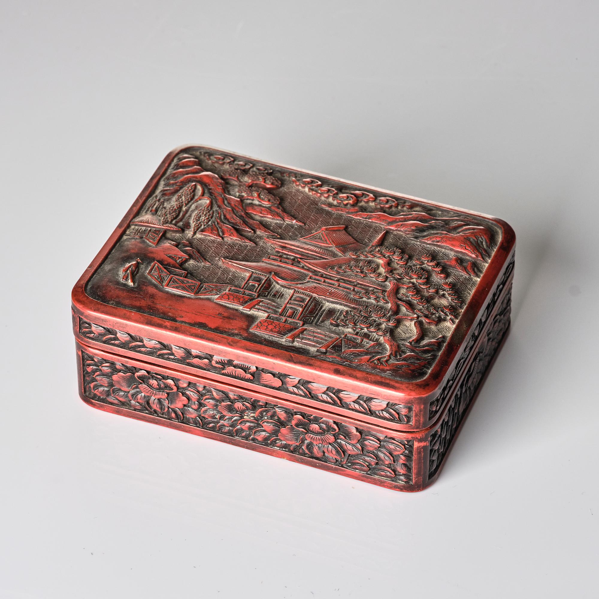 A set of four imari dishes, a blue and white bowl and a Japanese lacker box, Meiji period (!868-1912).