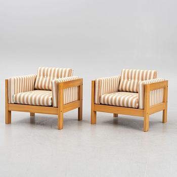 A pair of armchairs, late 20th Century.
