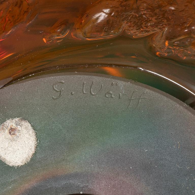 GÖRAN WÄRFF, ljuslykta, glas, Kosta Boda.
