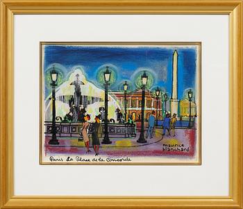 Maurice Blanchard · MAURICE BLANCHARD, blandteknik, signerad.