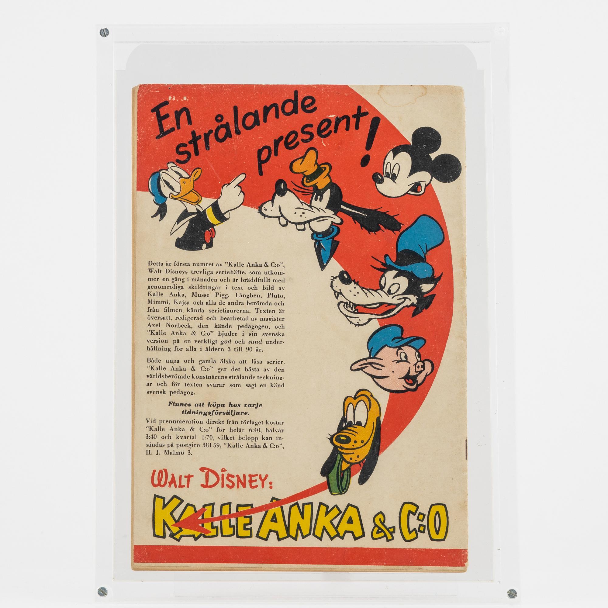 Serietidning, "Kalle Anka & Co" Nr 1, 1948.