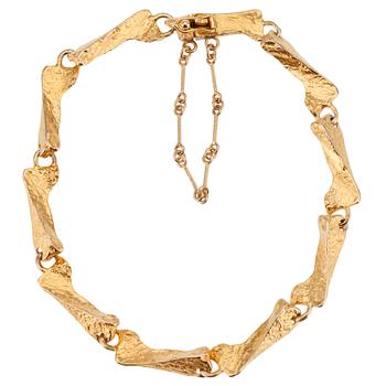 210. Björn Weckström, RANNEKORU, 14K kultaa, "Tunturipuro" Björn Weckström Lapponia 1975.