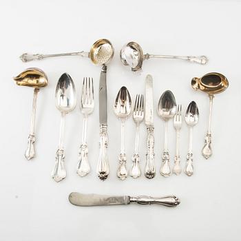 Cutlery approx. 123 dlr "Olga" silver Stockholm late 19th century - early 20th century.