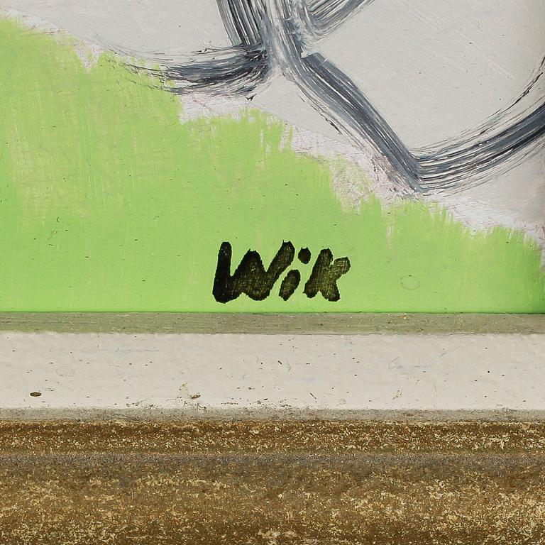 WILHELM WIK, olja på pannå, signerad.
