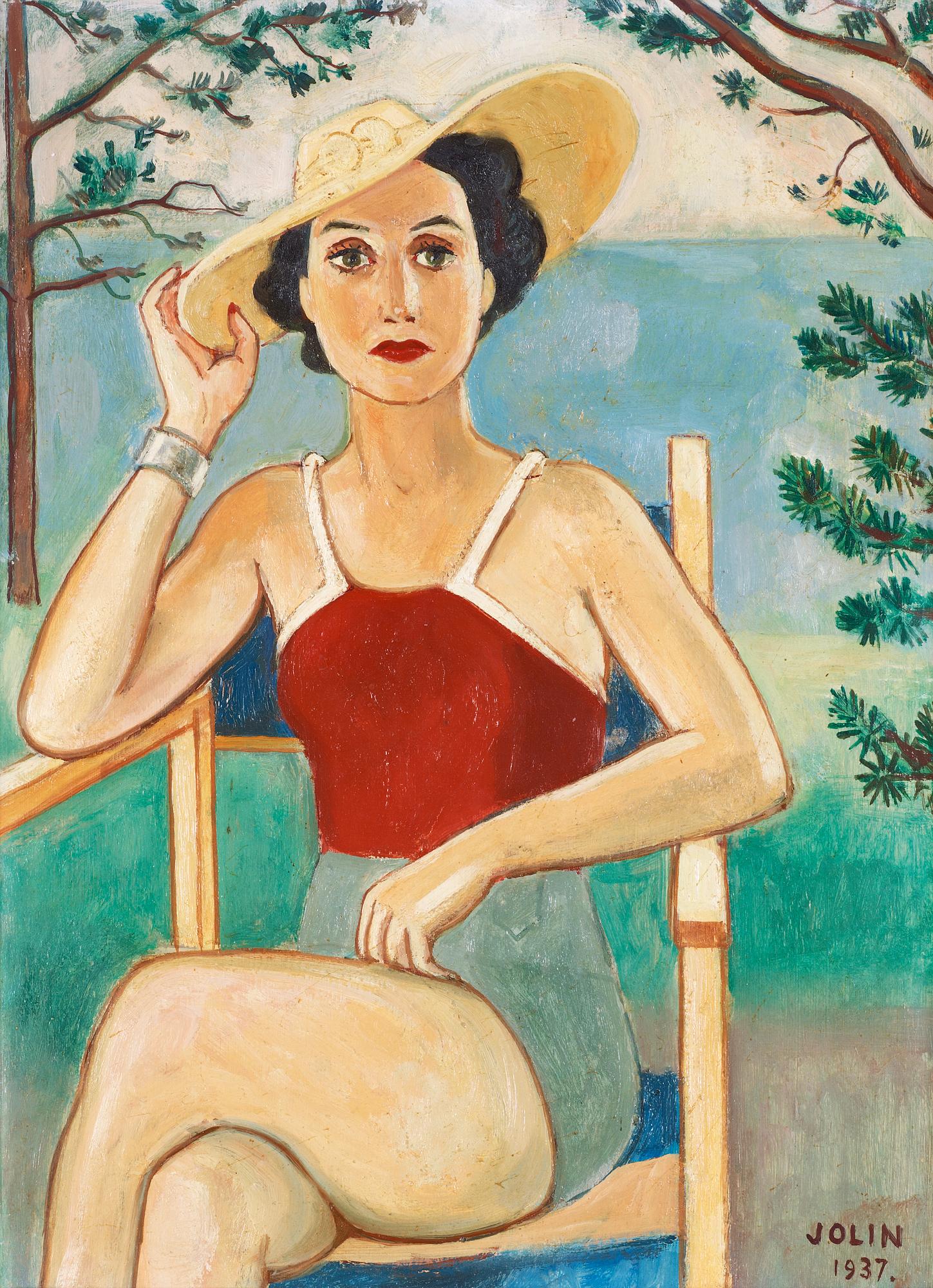 Einar Jolin, "Clo i baddräkt" (Clo in a bathing suit).