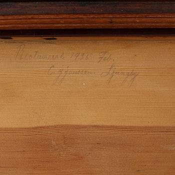 A late Gustavian mahogany secretaire, Stockholm, early 19th century,.