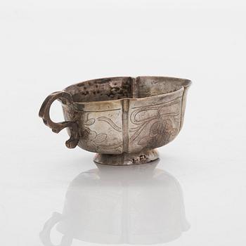 A silver charka, Moscow 1780. Unidentified maker's mark.