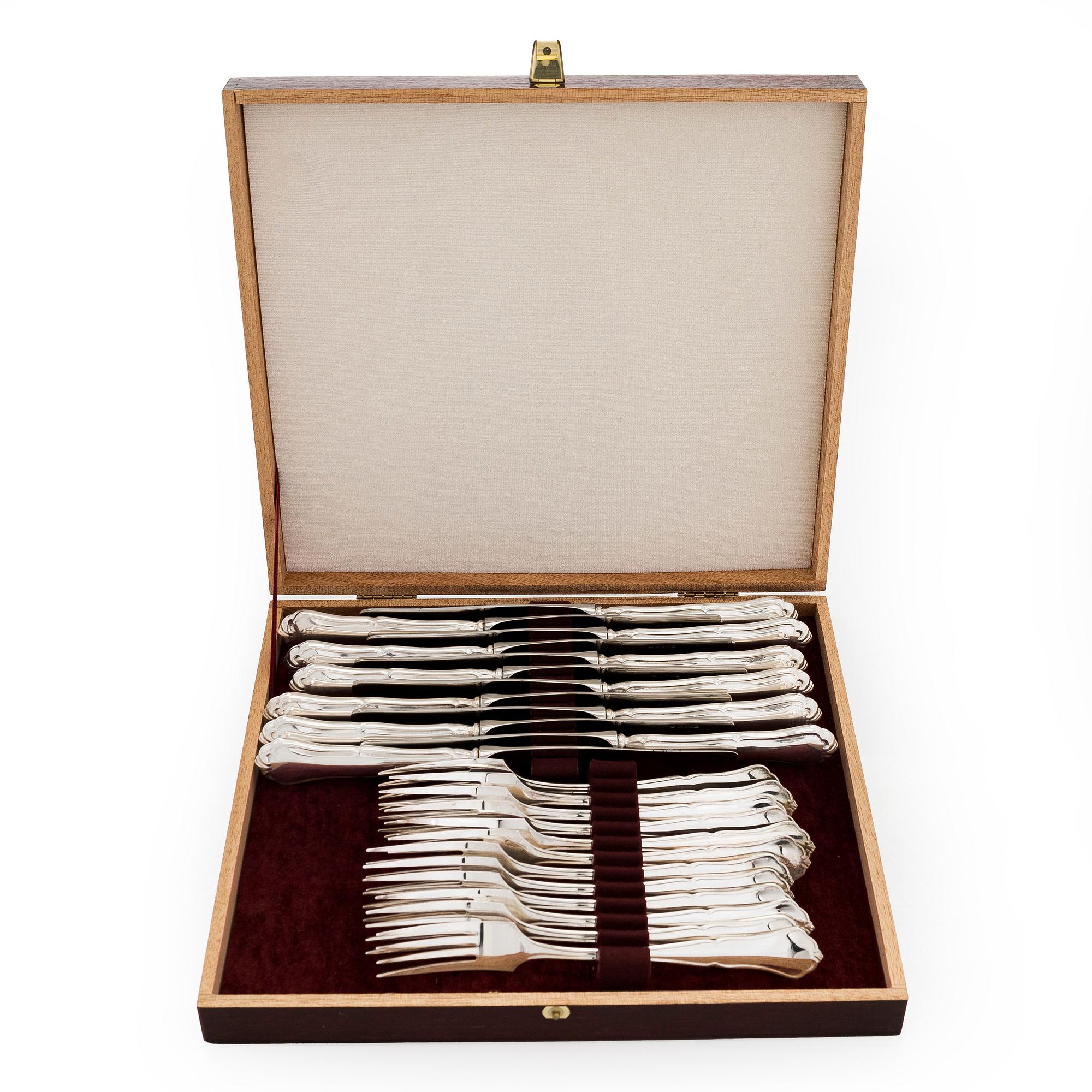 Aterinsarja, 48 osaa "Chippendale", hopeaa, Turku ja Hämeenlinna 1962-1991.