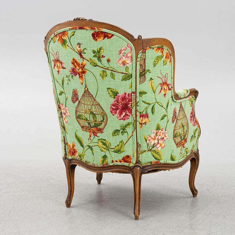 A bergère, Louis XV style, early 20th century.