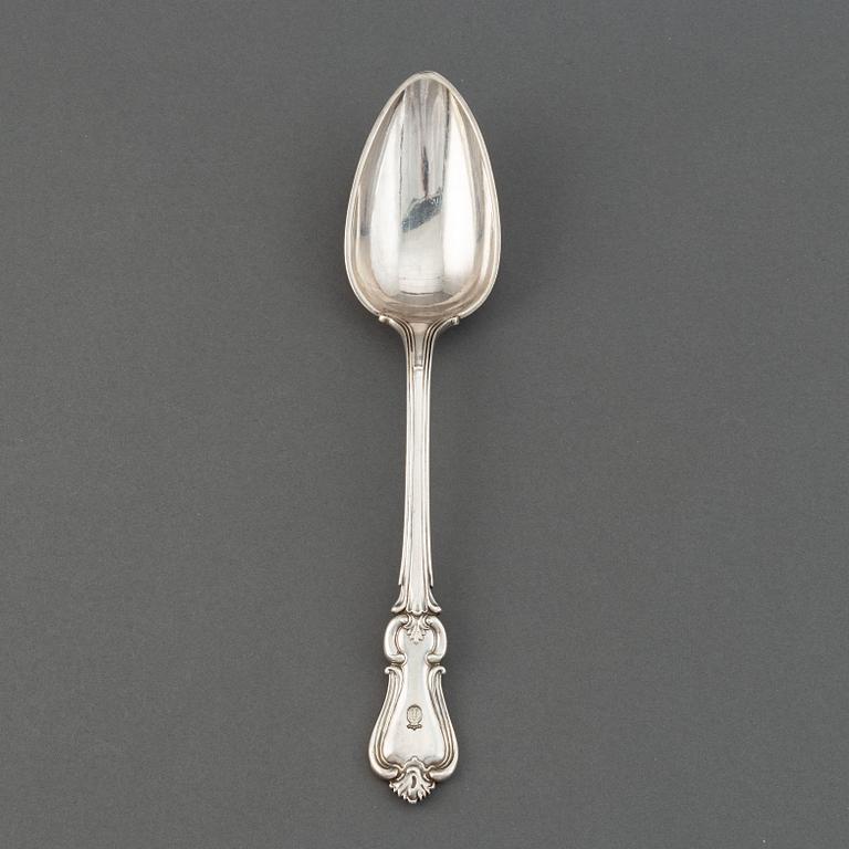 A Swedish 19th century silver serving-soon, mark of Christian Hammer, Stockholm 1850.