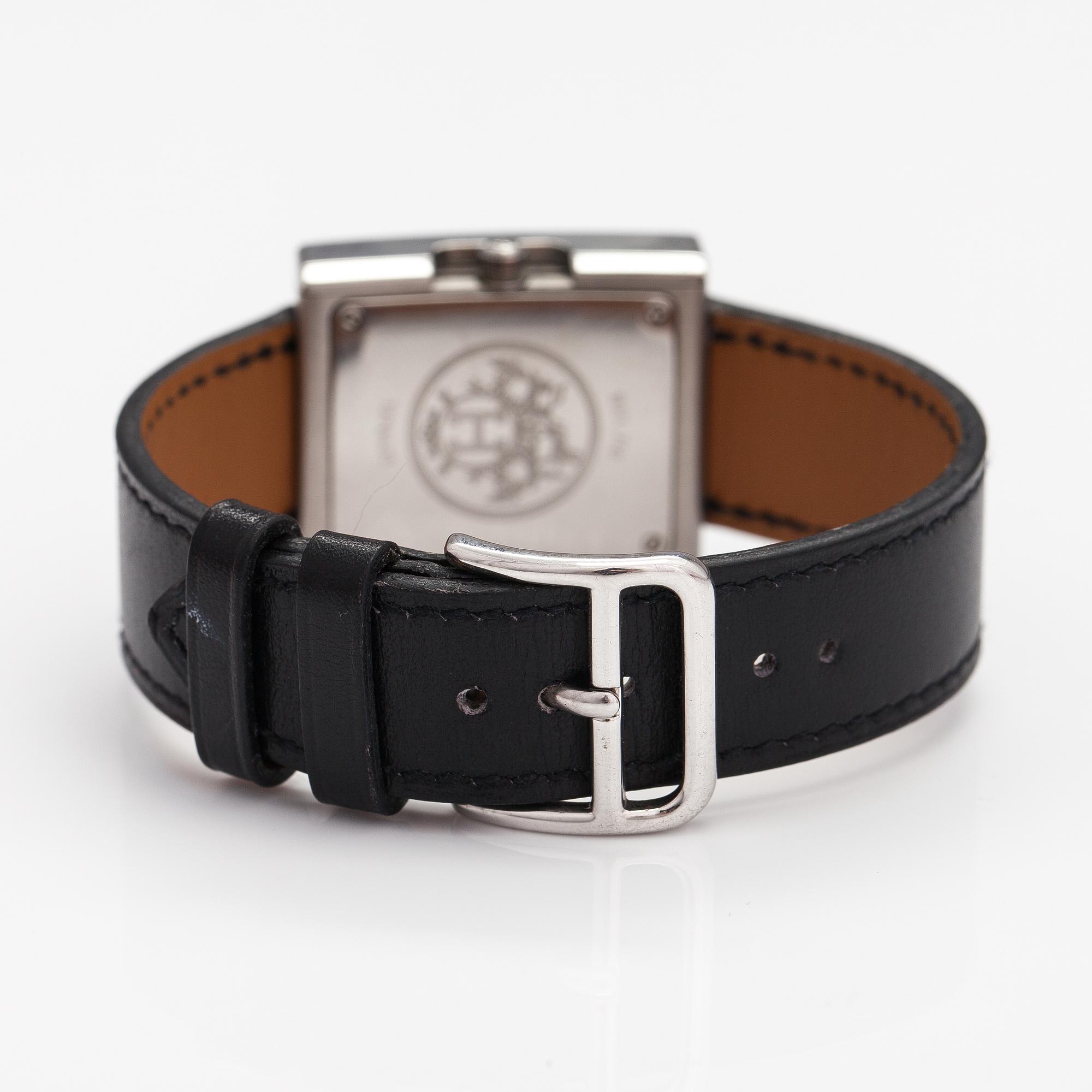 HERMÈS, Belt, wristwatch, 26 x 30 mm.