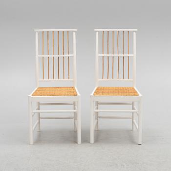 Josef Frank, a set of six dining chairs, model B 2025, Svenskt Tenn, Sweden.