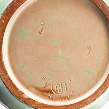 A set of nine different vases from Höganäs 1930/40s.