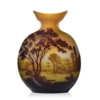 19. Emile Gallé, a large Art Nouveau cameo glass vase, Nancy, France, post 1904.