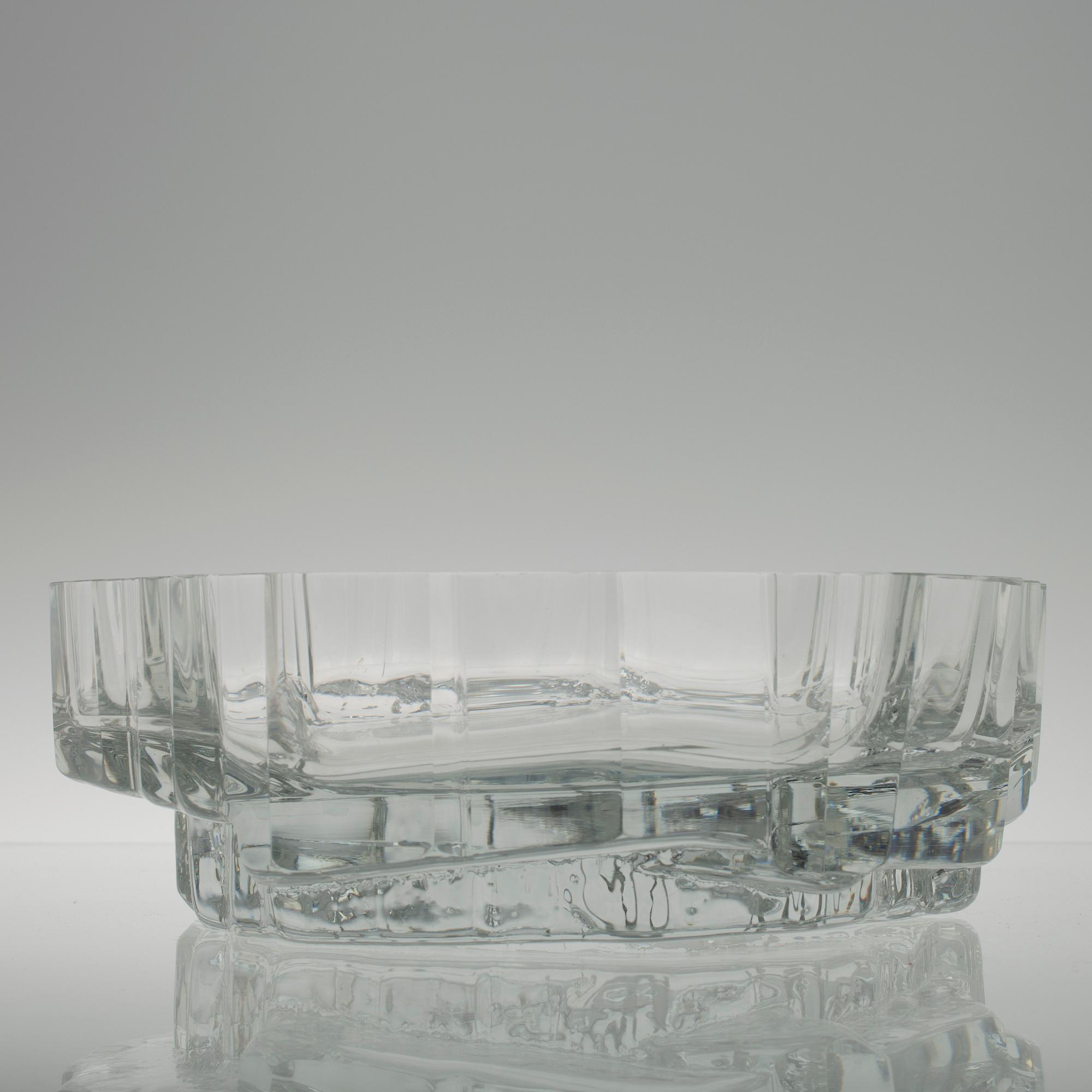 SKÅL, glas, "Lompolo" signerad  Tapio Wirkkala 3560. Modellen formgiven 1966, Iittala.