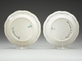 Four Royal Copenhagen 'Flora Danica' dishes, Denmark, 20th Century.