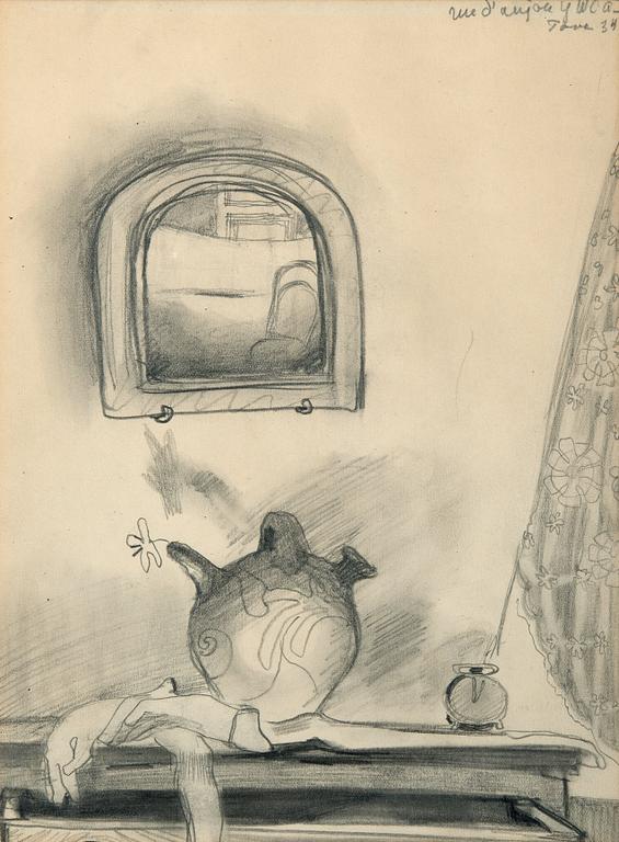 TOVE JANSSON, piirros, signeerattu ja päivätty -34.