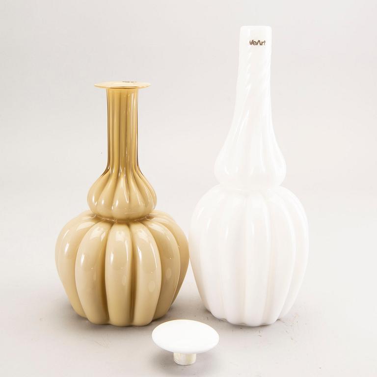 Veart, Carafes, 2 pcs, Venice, Italy, signed, numbered, 1983.