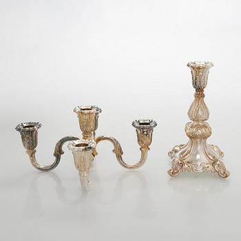 Kandelaber, silver, Auran Kultaseppä, Åbo 1993-1994.