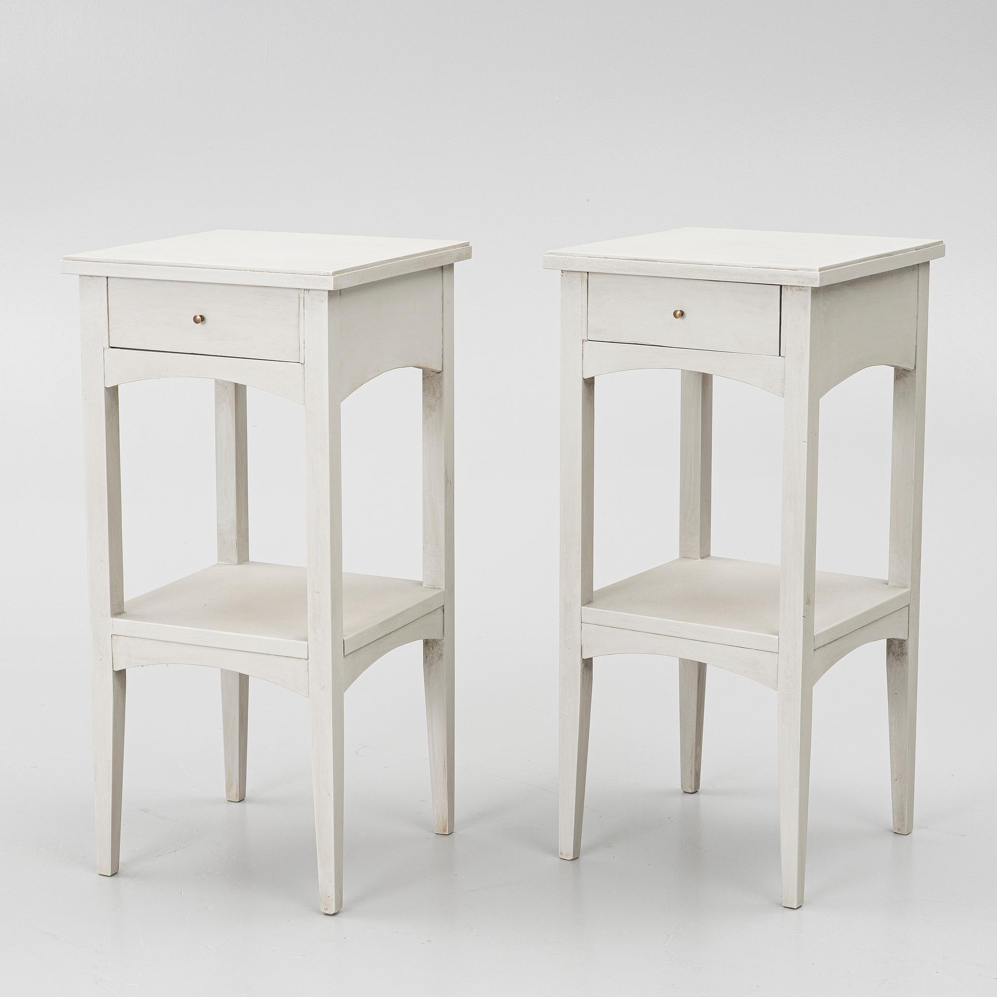 Bedside tables, a pair, 20th century.