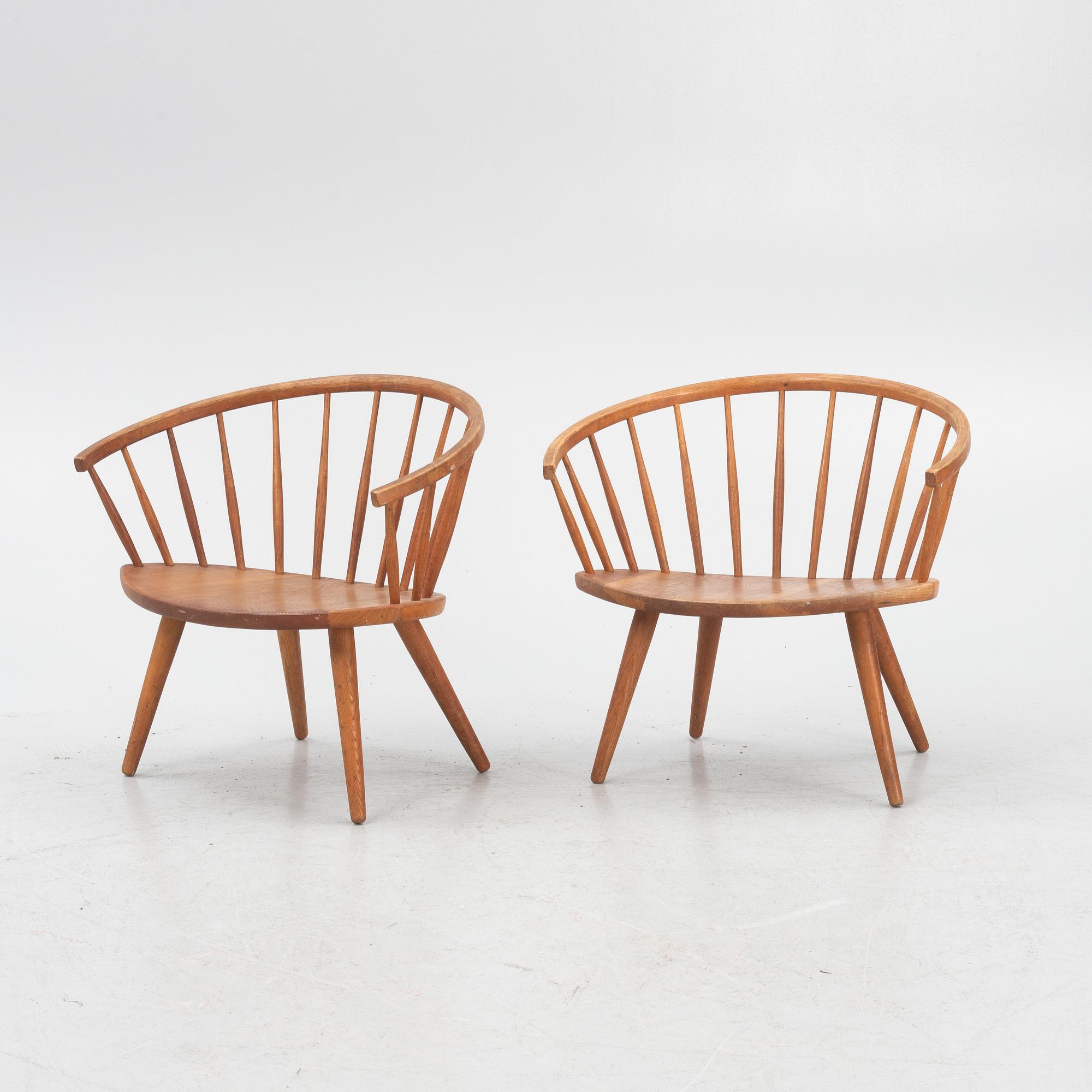 Yngve Ekström, a pair of "Arka" chairs, 1960s.
