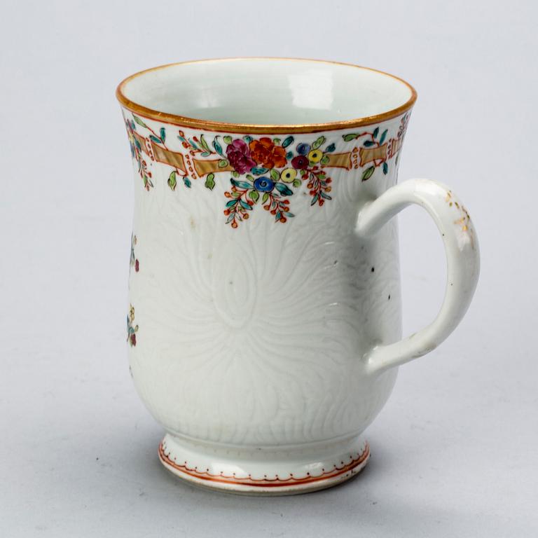 MUGG, kompaniporslin. Qingdynastin, Qianlong (1736-1795).