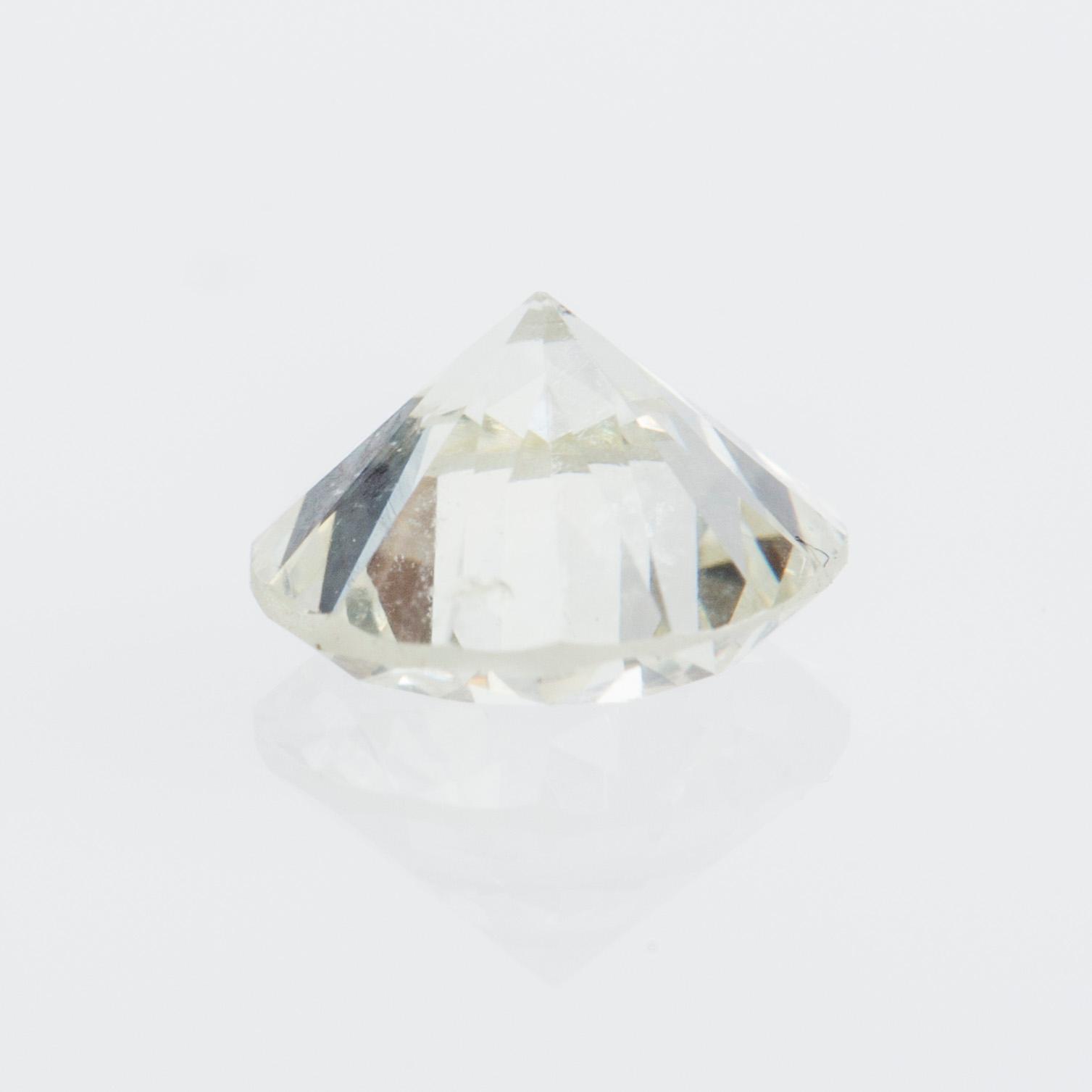 DIAMANT, briljantslipad, oinfattad, enl cert 0,76 ct.