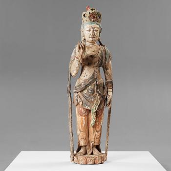 GUANYIN, träs. Qingdynastin, 16/1700-tal.
