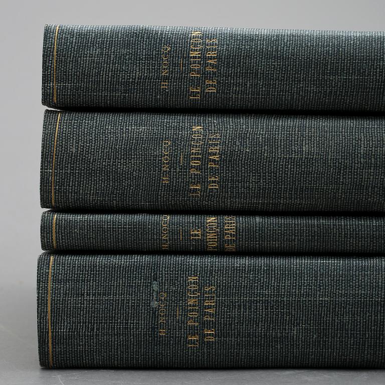 BÖCKER, 4 stycken, "Le poincon de Paris", av Henry Nocq, Paris 1927, 1928, 1931, 1931.