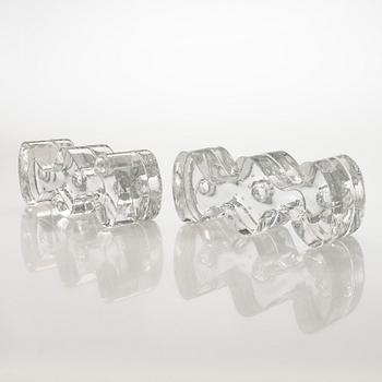 Timo Sarpaneva, A pair of candleholders, 'Arkipelago'-serie, signed Timo Sarpaneva.
