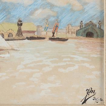 UNKNOWN ARTIST, 19th Century, watercolour, signed and dated.