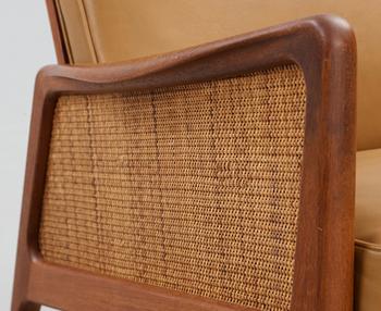 A pair of Peter Hvidt & Orla Mølgaard Nielsen 'FD-51' teak easy chairs, France & Daverkosen, Denmark 1950's.