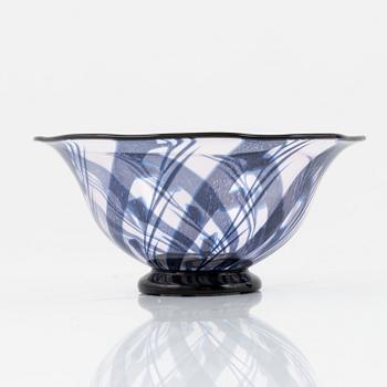 Eva Englund, a 'graal' glass vase and a bowl, Orrefors, Sweden.