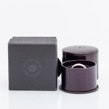 LYNGGAARD, ring 14K whitegold with 1 brilliant-cut diamond approx 0,03 ct, size approx 52, original case and box.